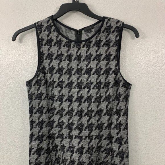 Theory Nikay Porter Check Houndstooth Flare Dress - Picture 2 of 8